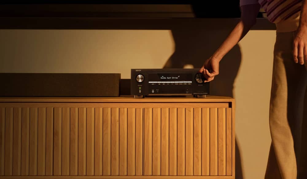 Denon AVR-X3900H AV receiver, alternate view