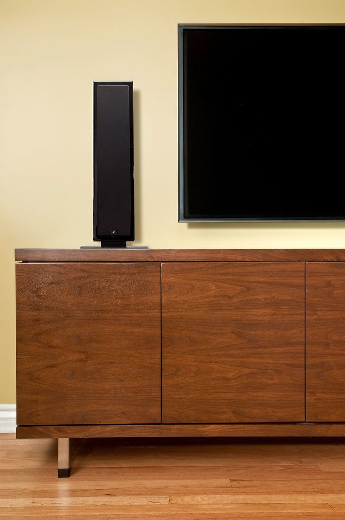 MartinLogan Motion SLM - SLM On Stand with TV