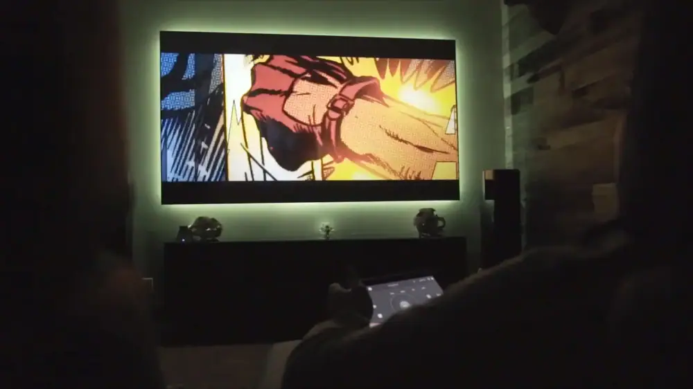 Screen Innovations Zero Edge Pro screen, installed view