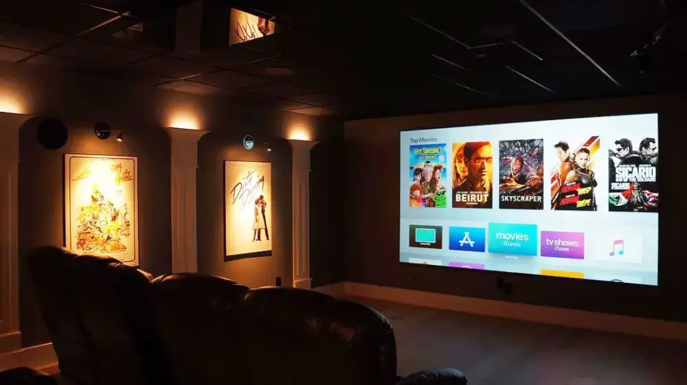 Screen Innovations Zero Edge Pro screen, installed view