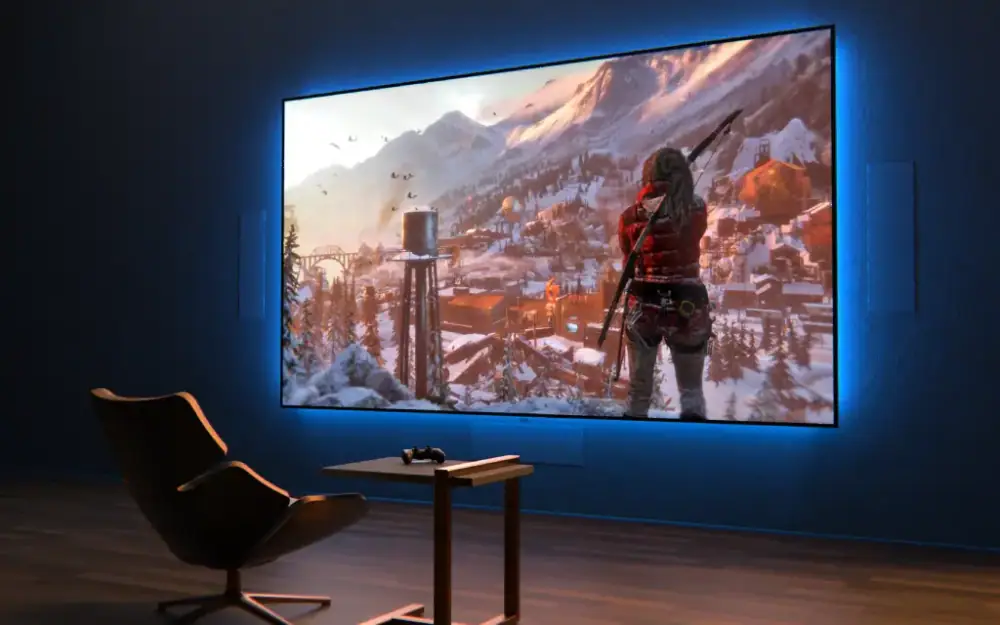 Screen Innovations Zero Edge screen in a room